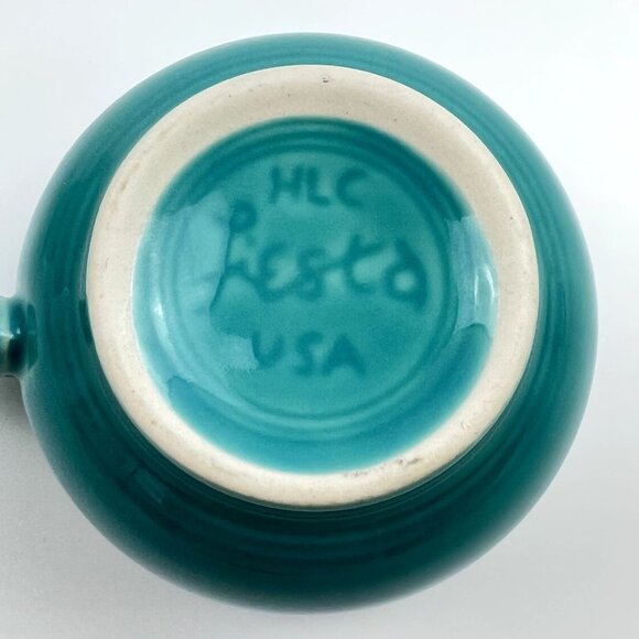 Fiesta HLC Homer Laughlin Set of 2 Coffee Teacup Mugs Turquoise Made in USA - Picture 15 of 15